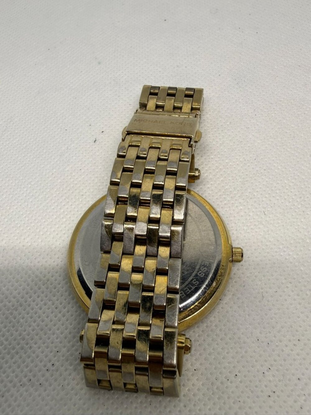 Michael Kors Darci MK3406 Women Gold-Tone Crystal Bezel Blue Dial Watch - Picture 11 of 12